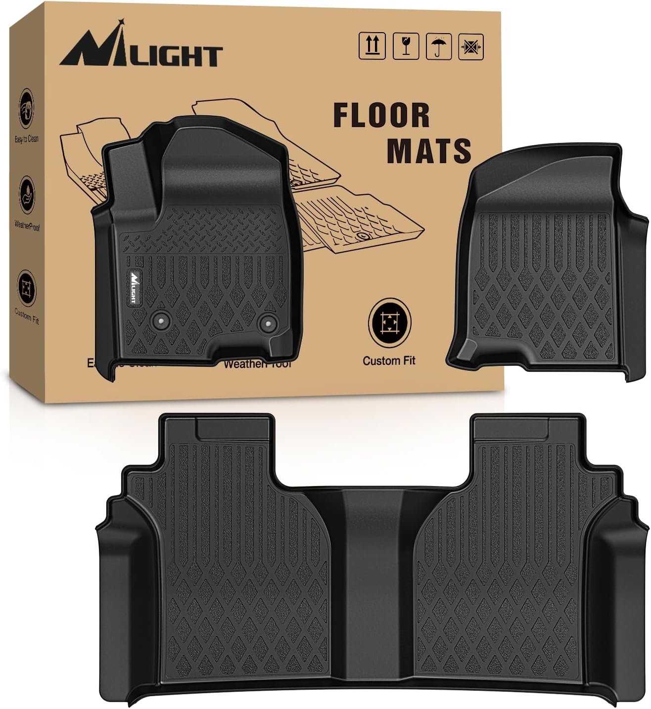 Car Floor Mat Rubber - Коврики Nilight для Chevrolet Silverado, GMC